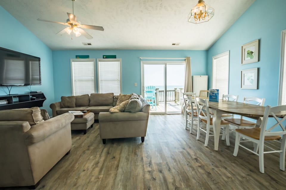 Living room and Dining room