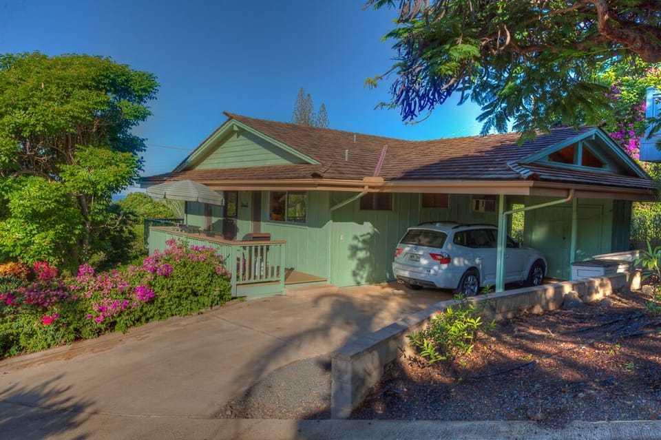 Our Private Ocean view cottage has its own covered carport