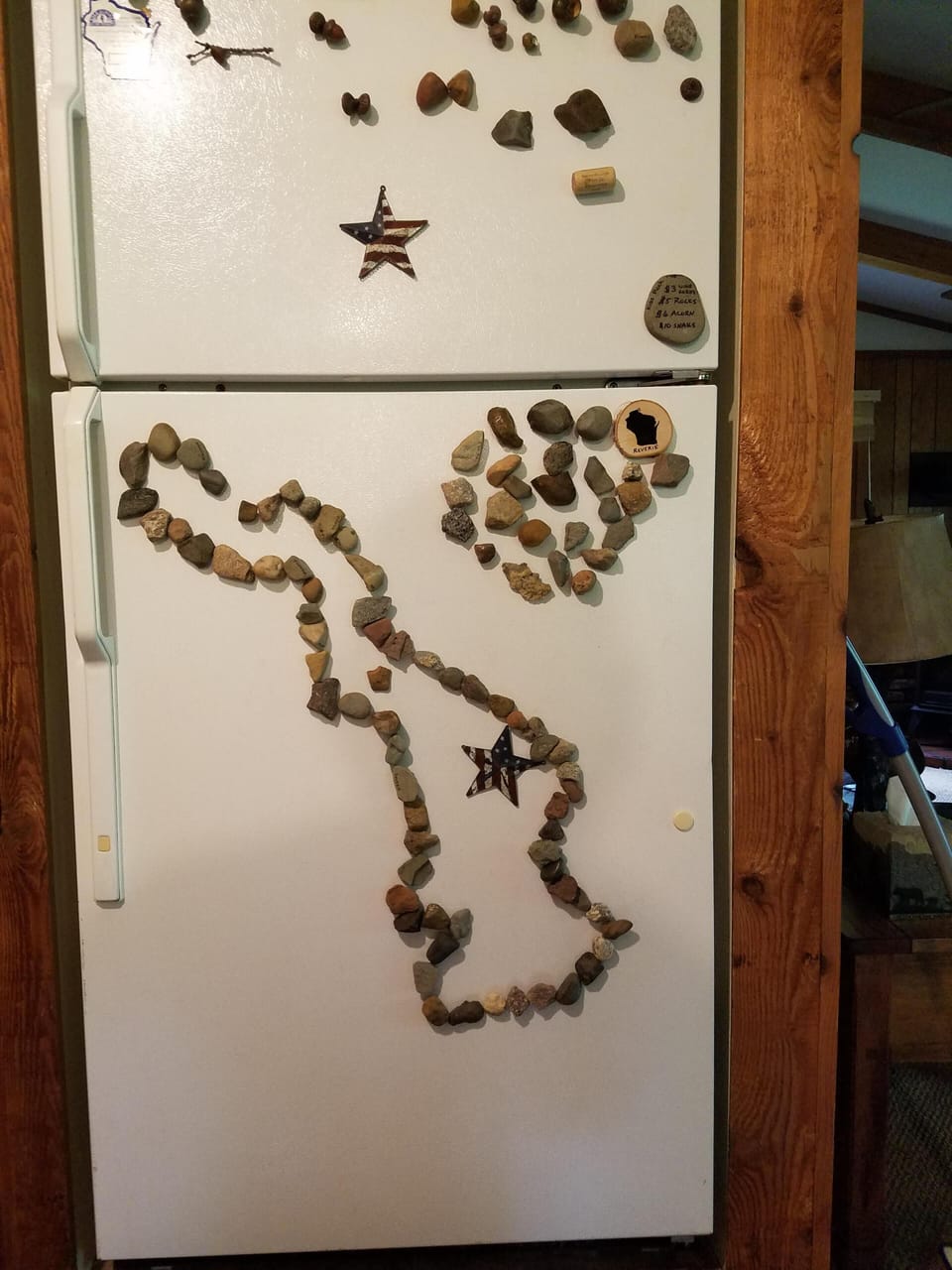 Refrigerator art left behind by some guests.  How cool.