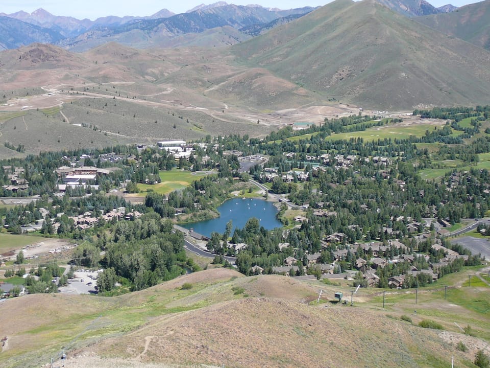 ...and in the summer, Snowcreek below/right, SV Lodges, Lake & Golf