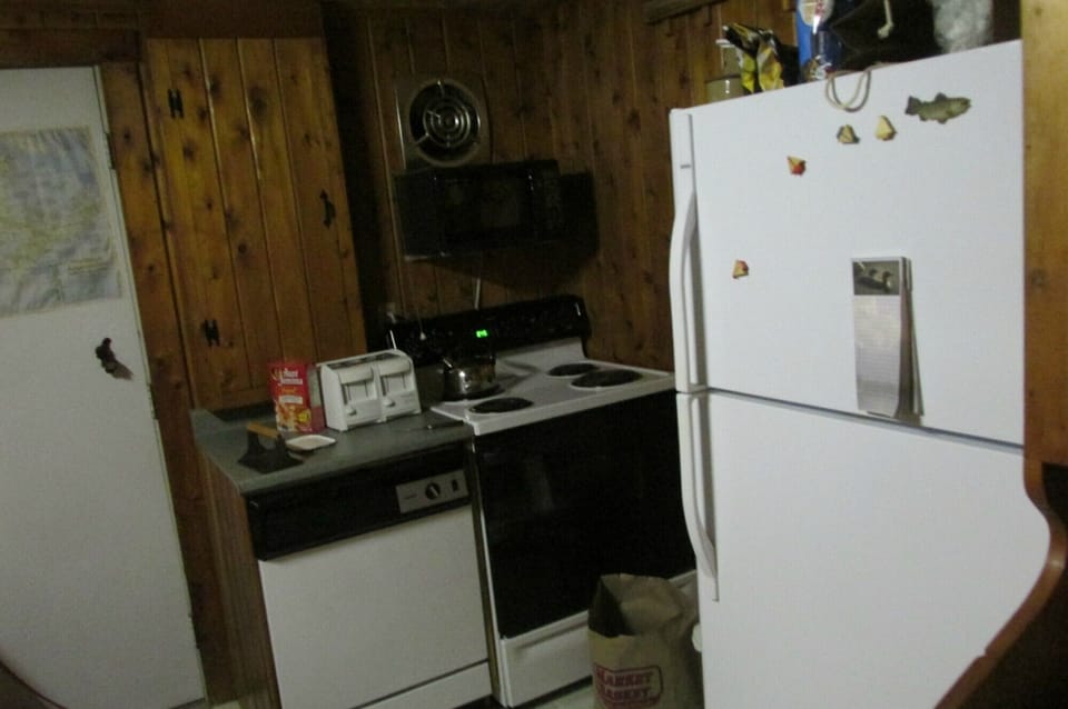 It's a small kitchen but has all you need, microwave, blender, dishwasher & more