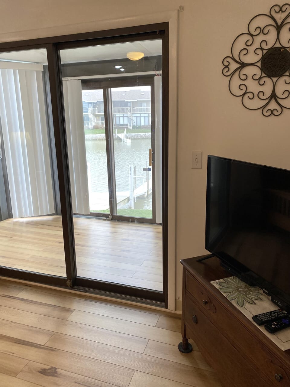 View of dock from Living Room