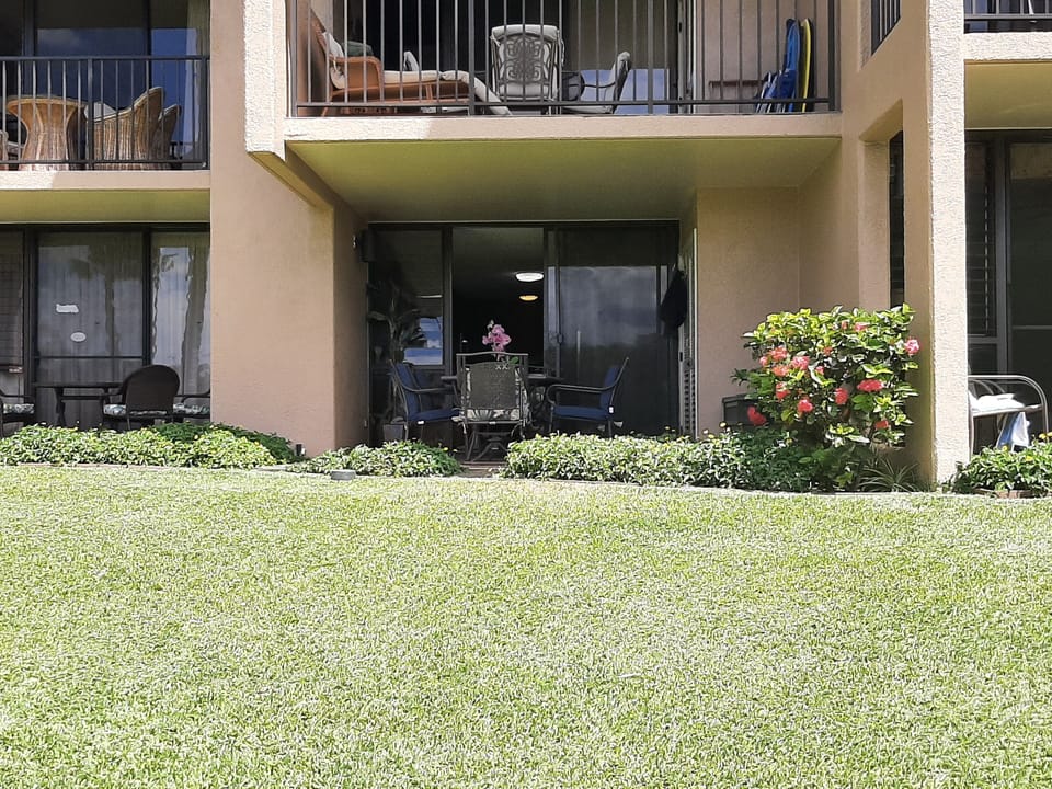 Lanai from back yard area.  Rare to find such a massive play space for families