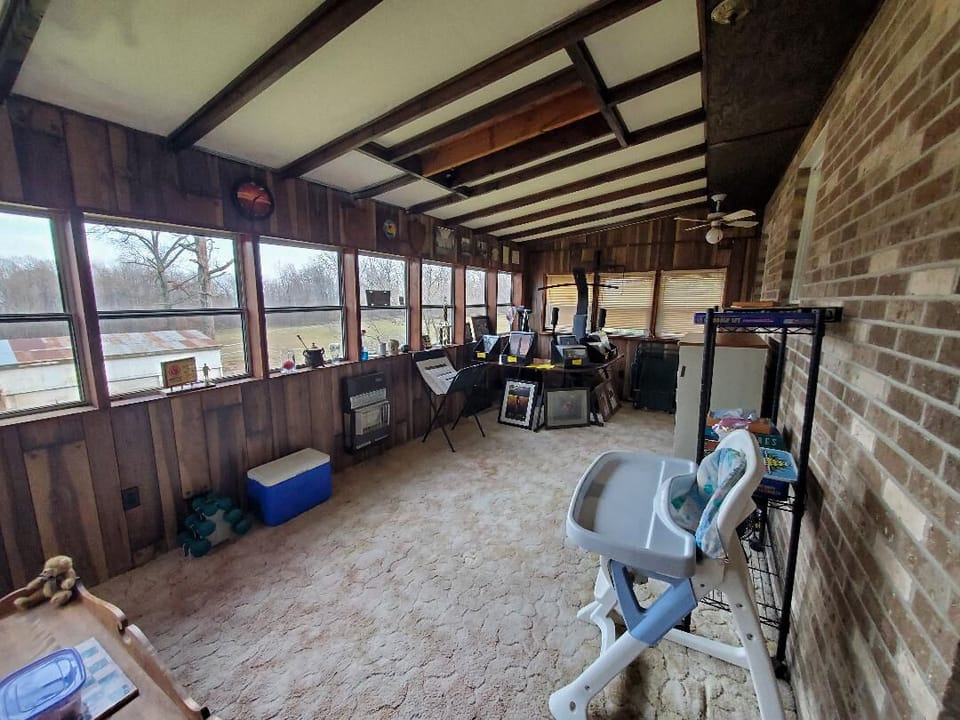 Enclosed porch.