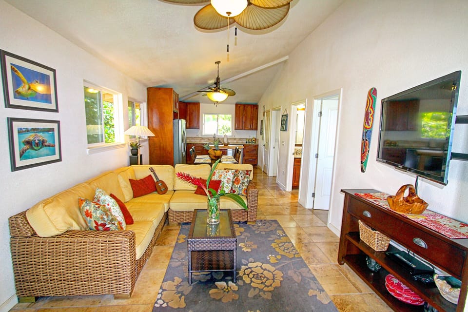 Adjacent Cottage living room and kitchen