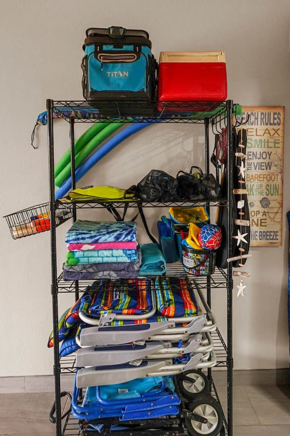 Plenty of beach gear