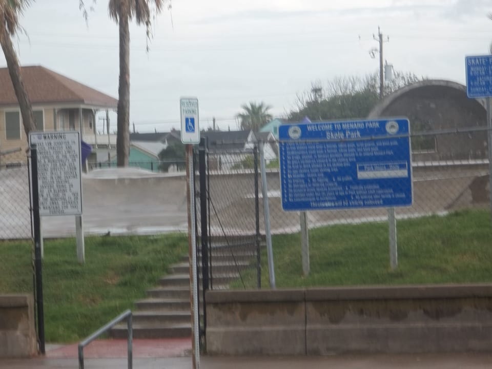 Skateboard park right across the street.