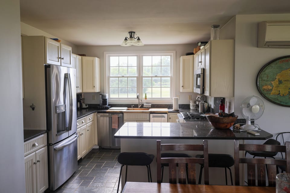 Kitchen is stocked with all the best appliances and cookware