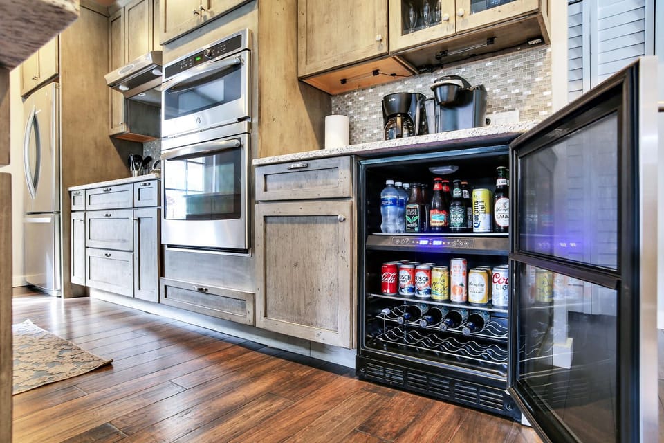 Community drink fridge. Help yourself!.Leave any unopened drinks for next guests