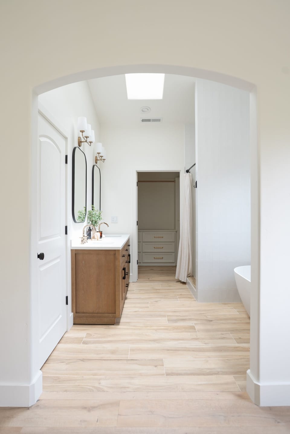 Private primary bath attached to primary bedroom(#1)-Upstairs