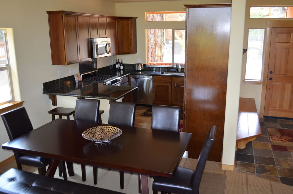 Dining area and kitchen