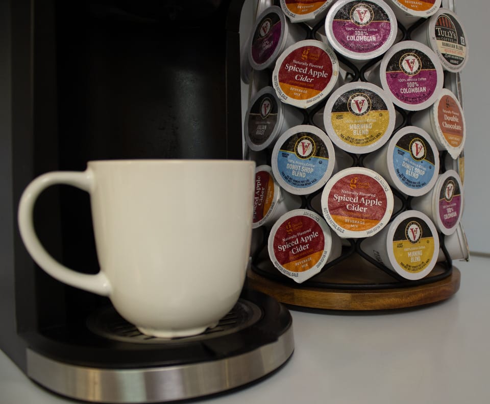 Free assortment of coffee.