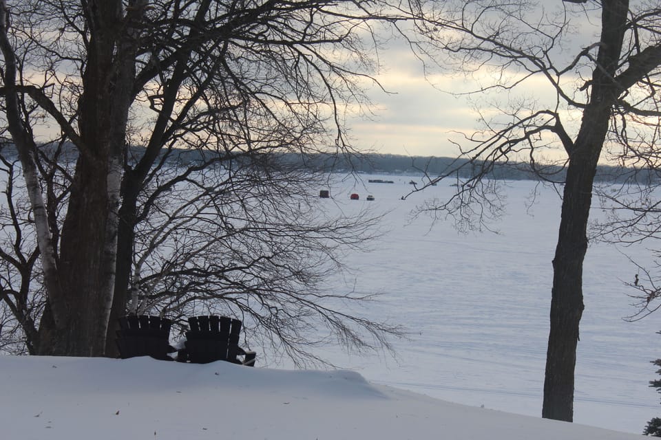 A great place to stay for a week of ice fishing or snowmobiling!
