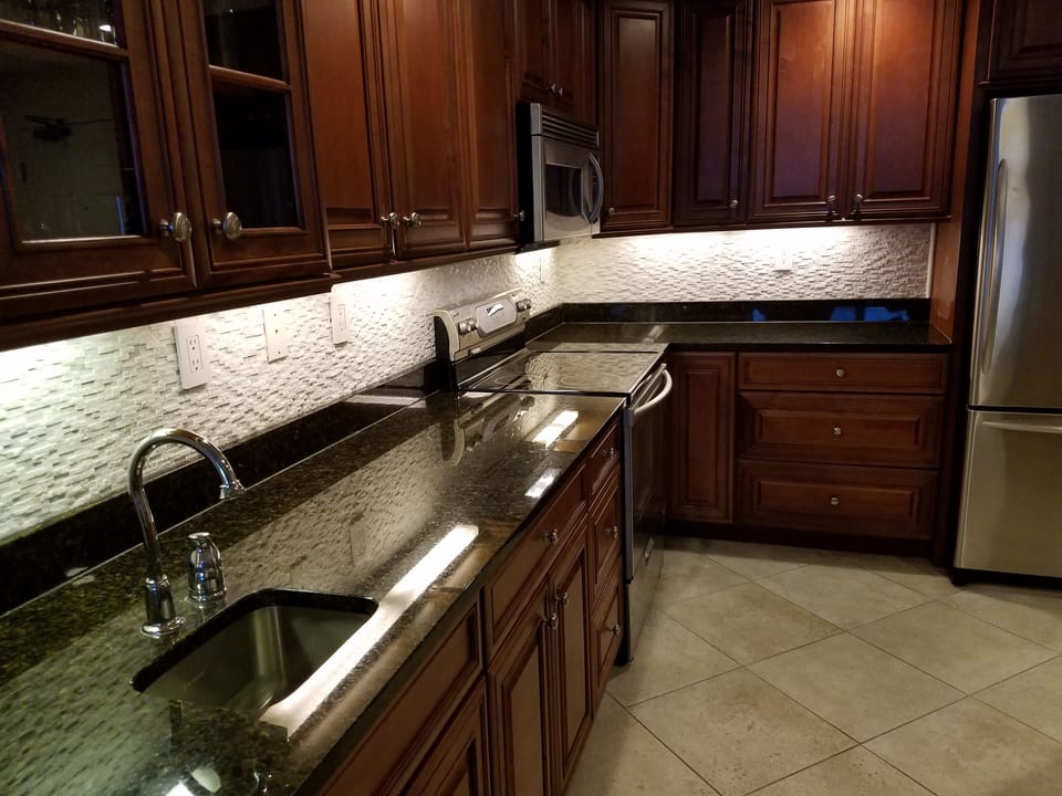 Marble backsplash (not shown in last pic)