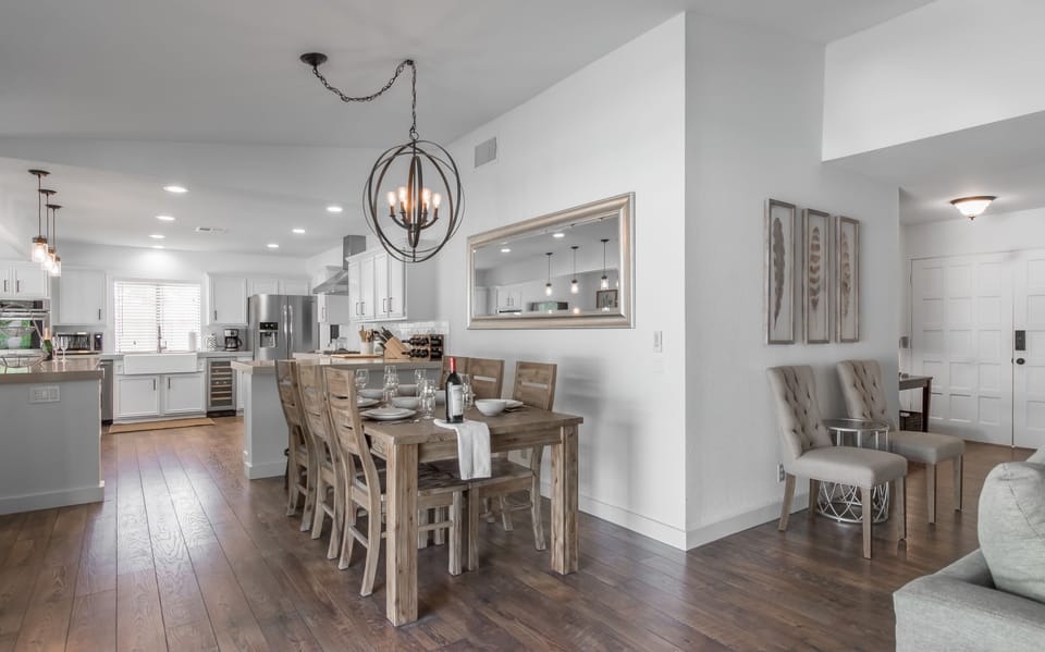 6-seat indoor dining table