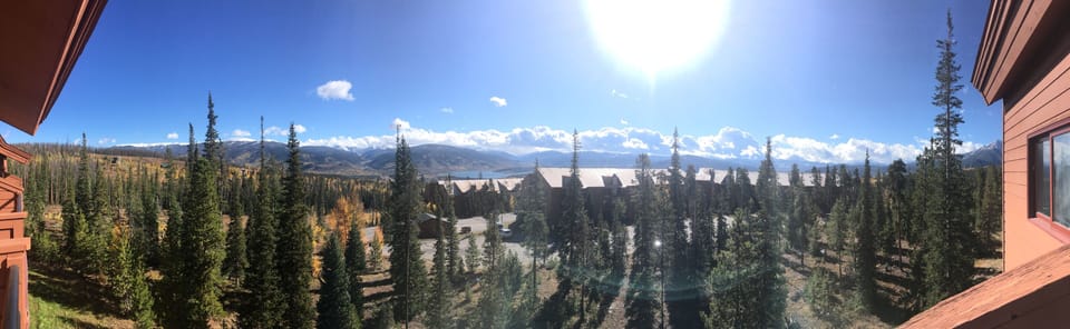 Amazing view from the Ptarmigan Range to Ten Mile Range off the back deck!  
