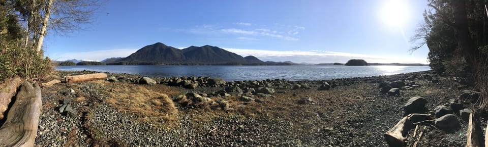 Shoreline in front of View House (panoramic)
