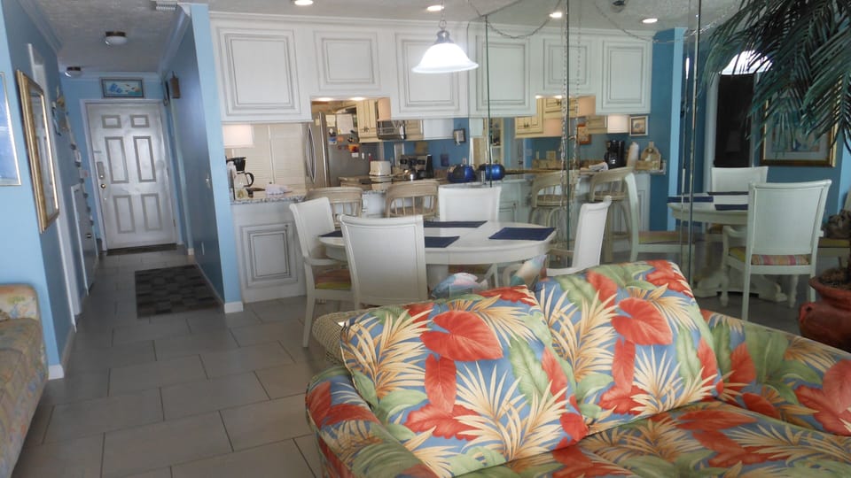 Comfortable sofa & loveseat, and two additional chairs...