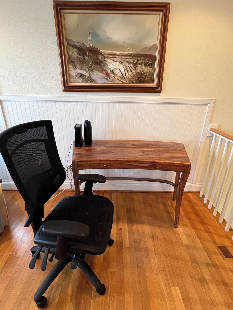 Desk in Ship’s Watch with professional office chair.