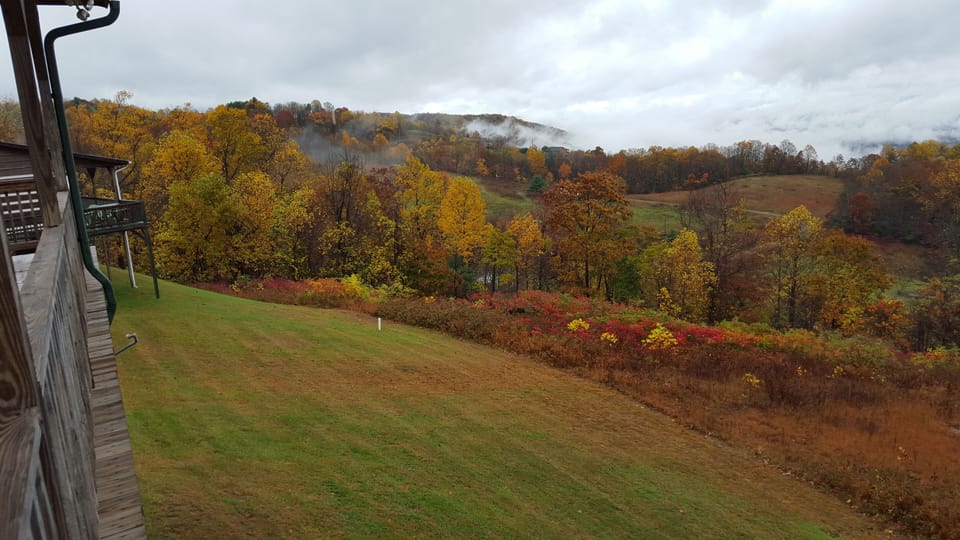 Beautiful Fall Day in Fancy Gap from deck