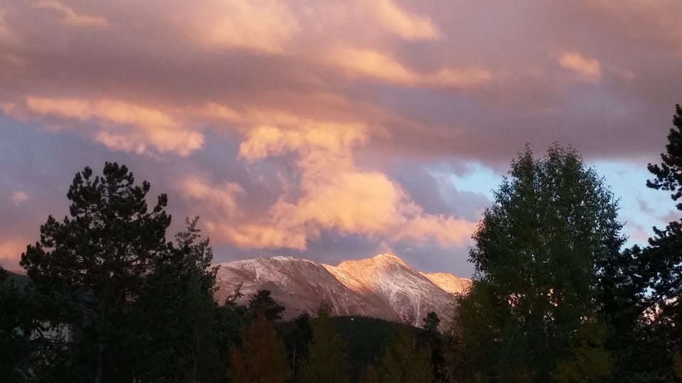 Dramatic views of ten-mile range from the deck and living room.