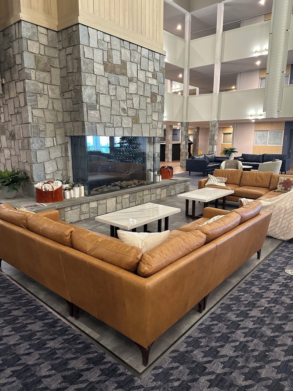 Lobby and Fireplace