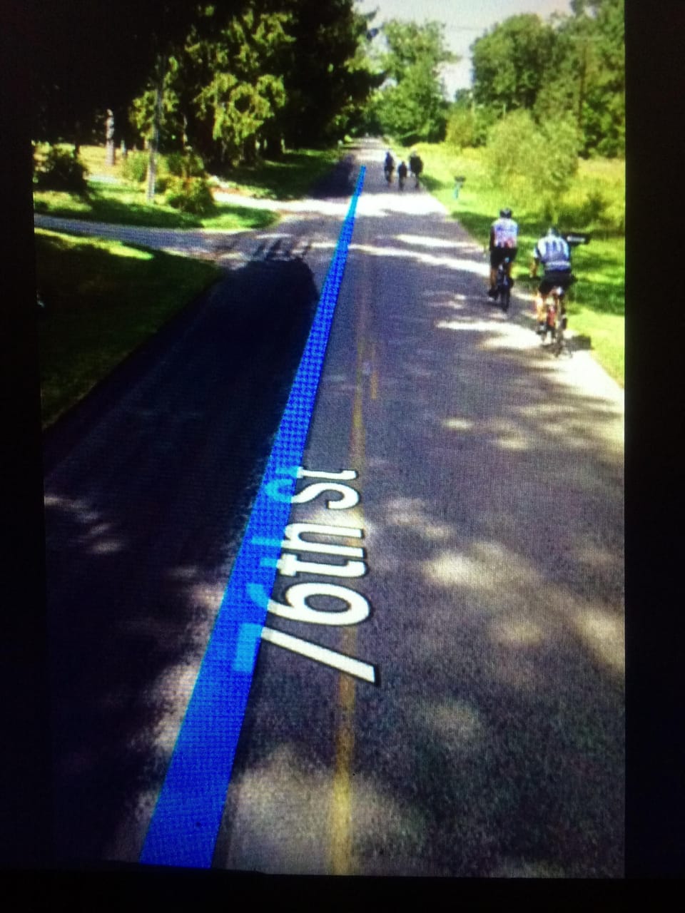 From the driveway take 76th street directly north to the beach and downtown 