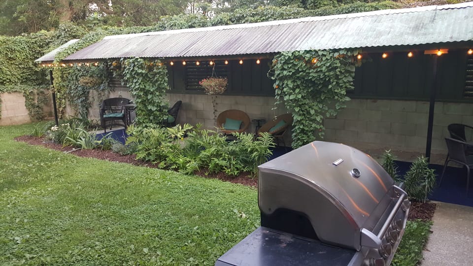 propane barbecue grill for guest to use 