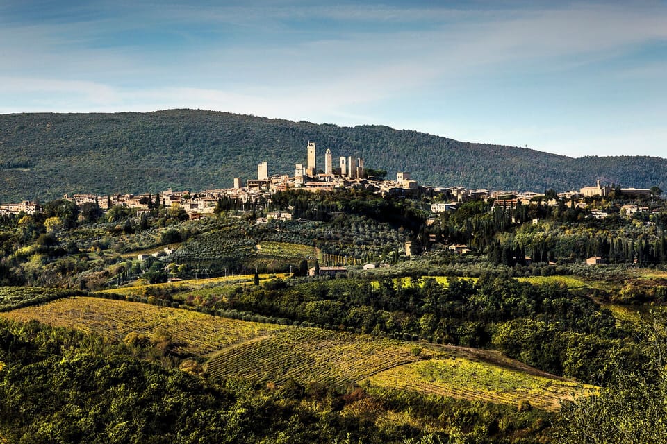 Breathtaking 360° views on San Gimignano from the villa's garden 