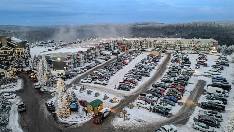 Mountain Lodge has a large gated parking lot