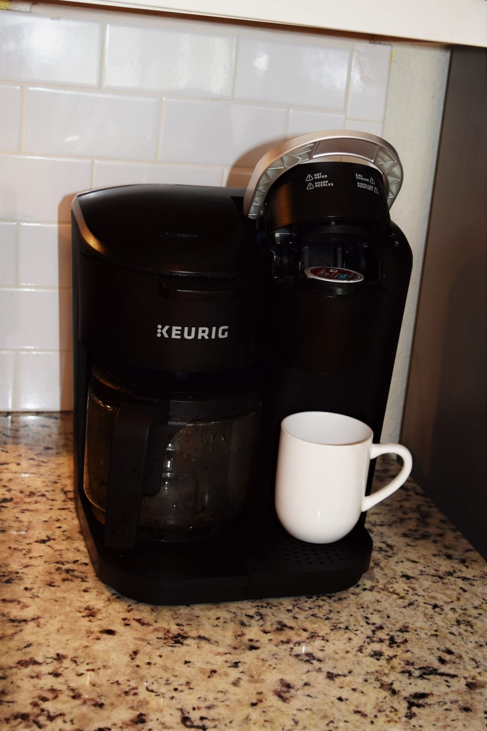 Keurig with carafe and pod option.
