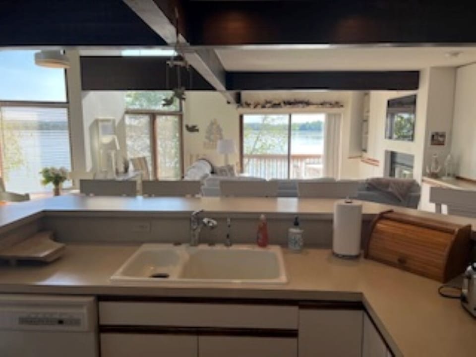 If you're in the kitchen, you might as well enjoy the lake view