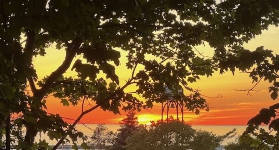 Sunset on the bay in Petoskey