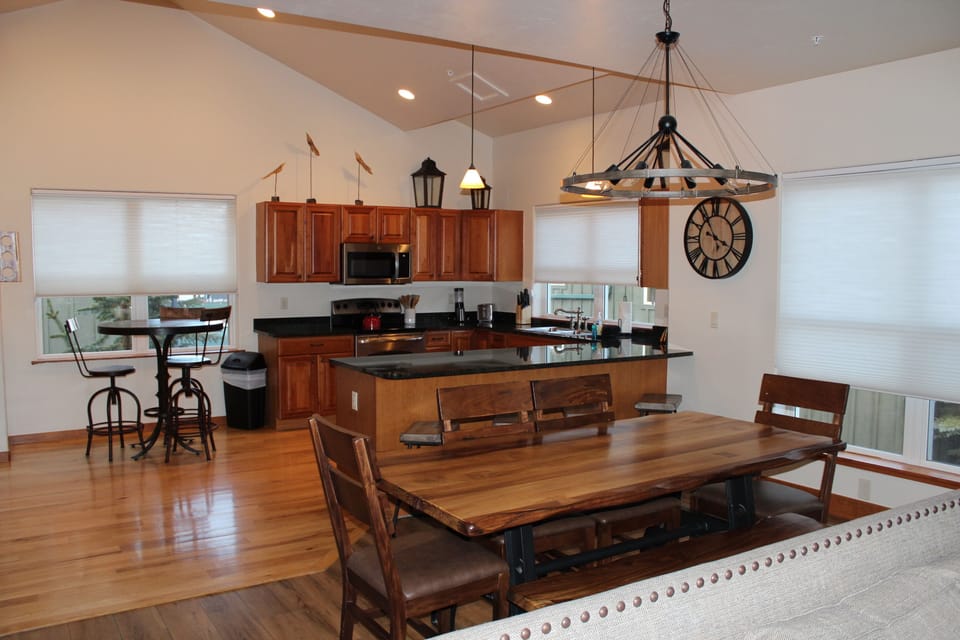Dining room and kitchen