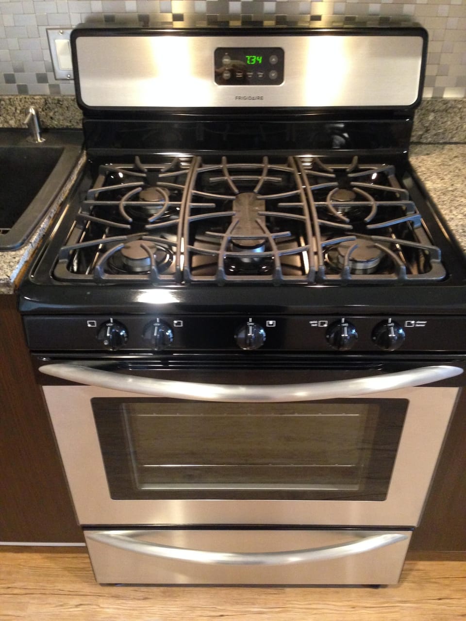 stainless steel 6-burner stove