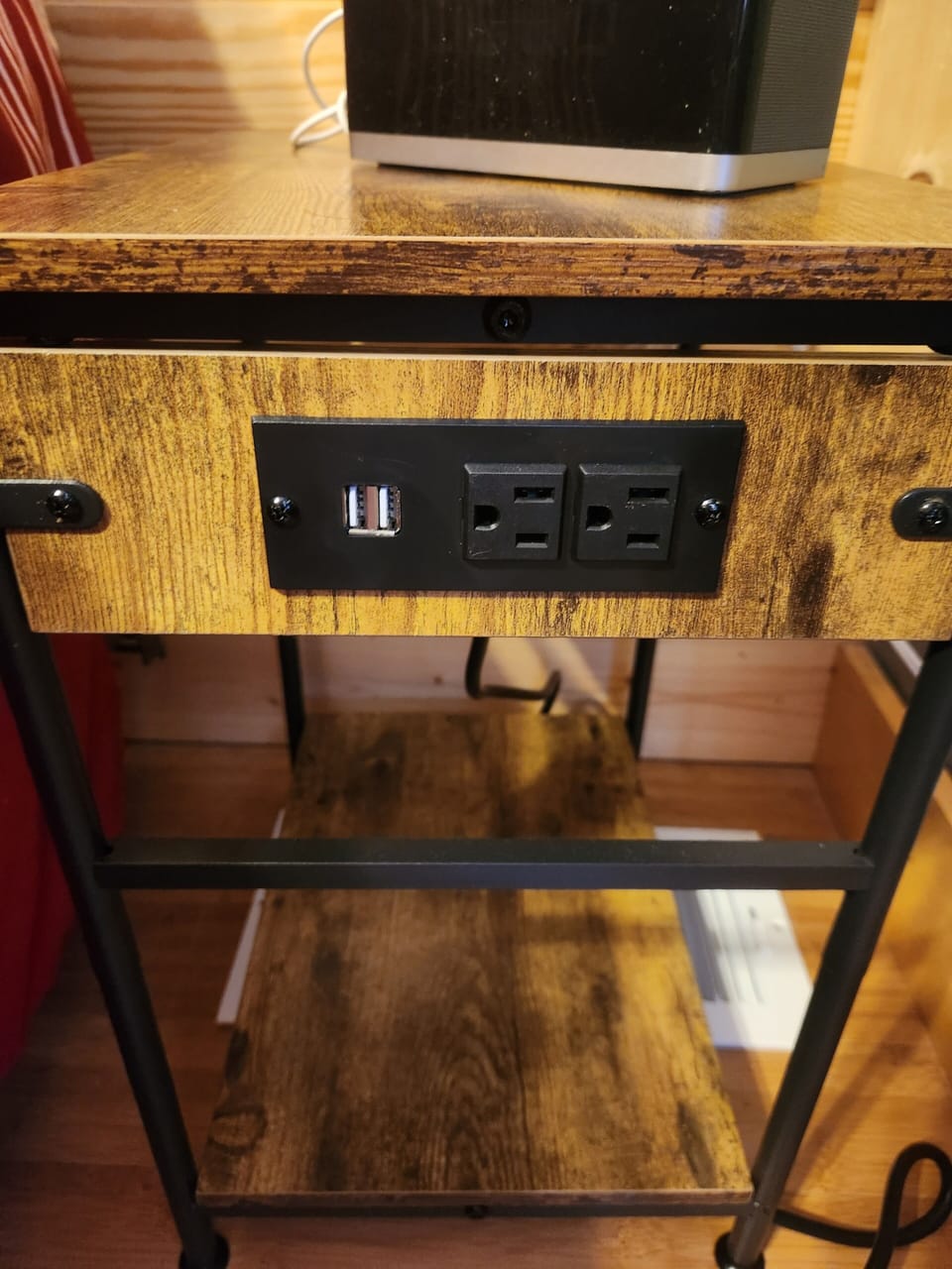 night stands have plug in and usb ports
bedroom #1  and #3.   