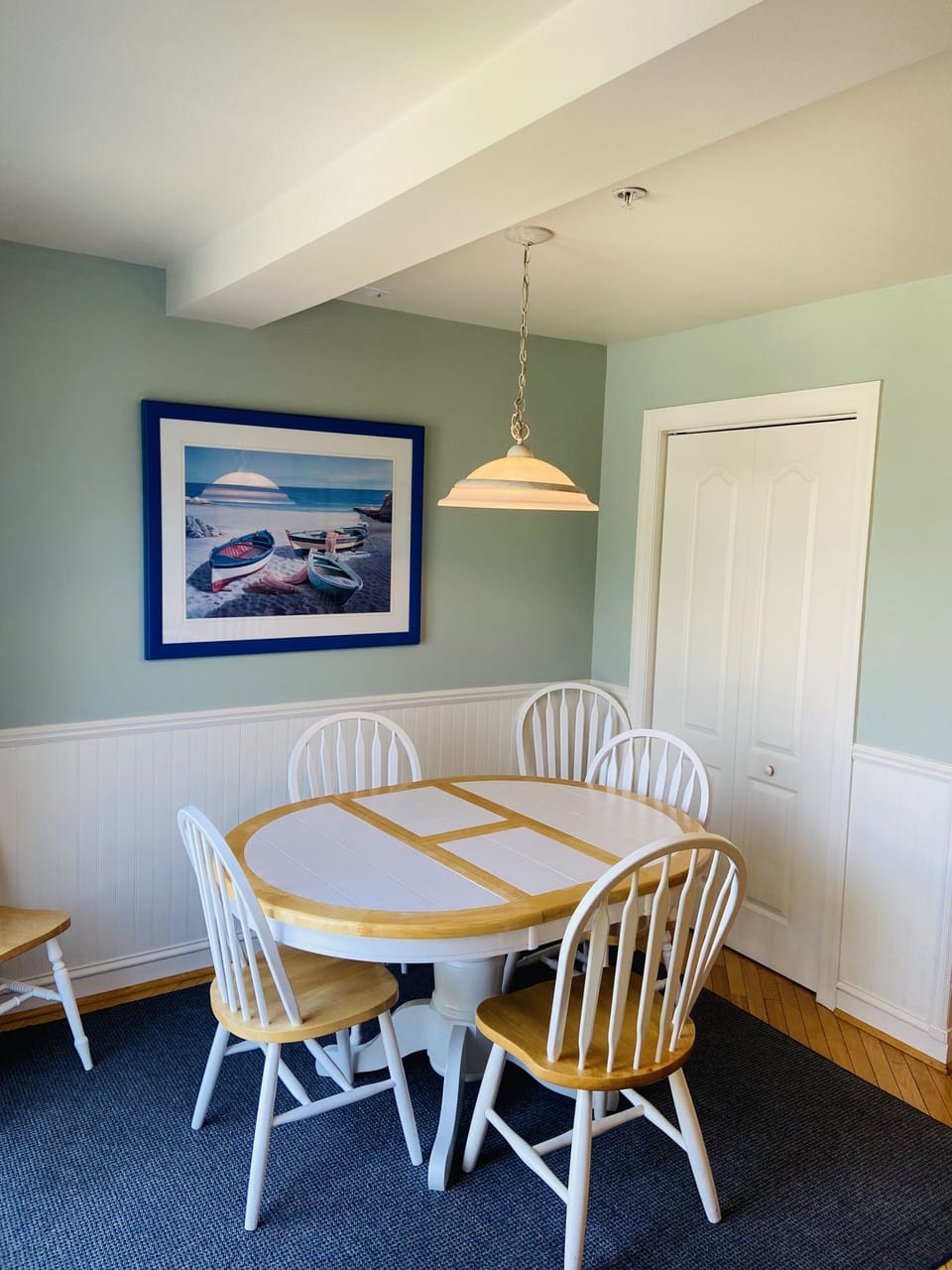 Breakfast nook with large pantry
