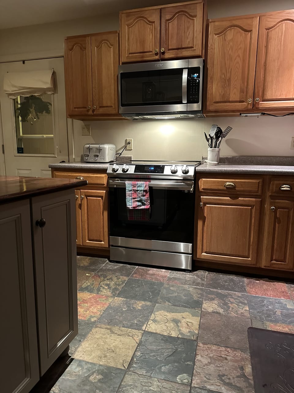 Kitchen with upgraded stainless appliances