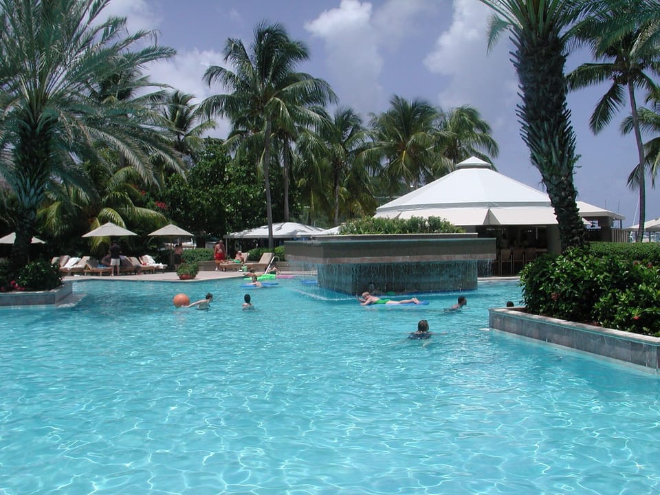 Newly renovated main hotel pool