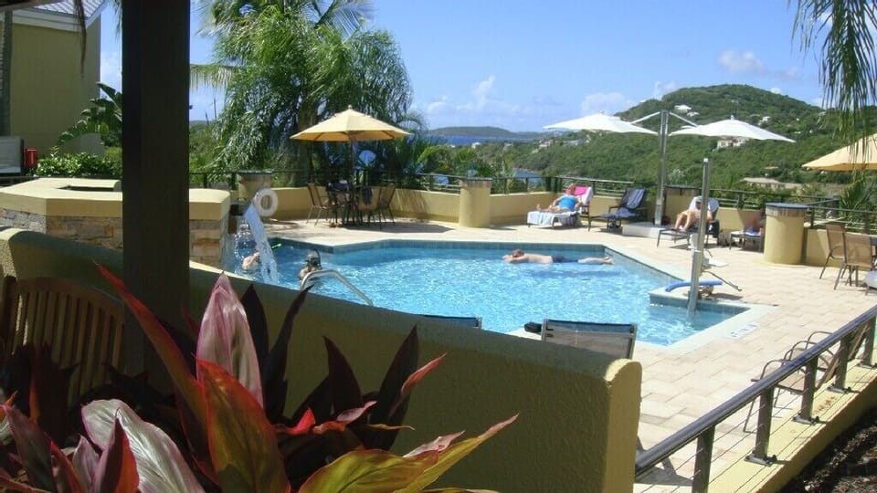 Recently renovated semiprivate hillside pool