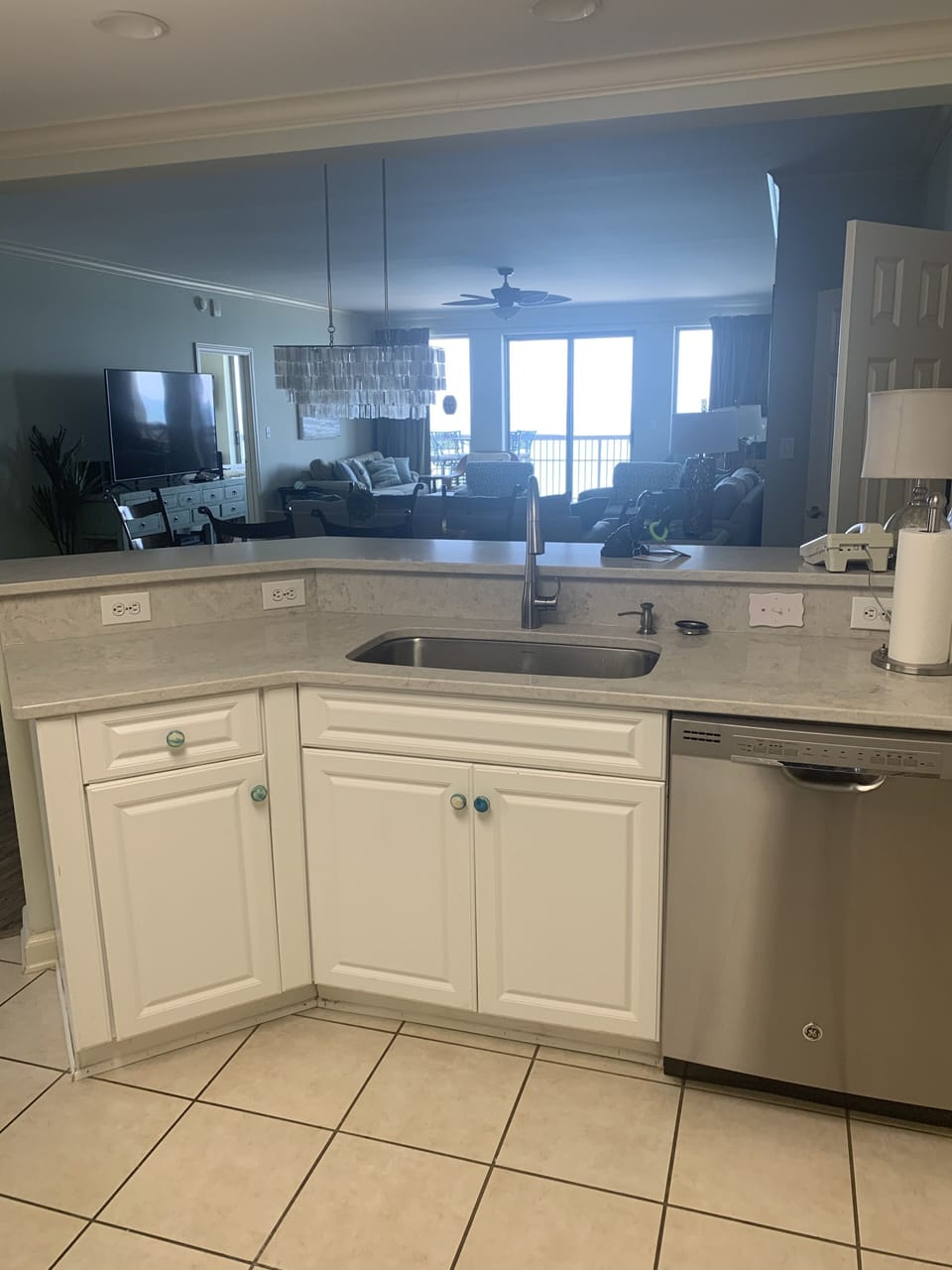 New quartz,sink and disposal