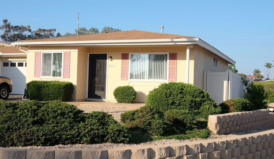 The house sits on a corner.