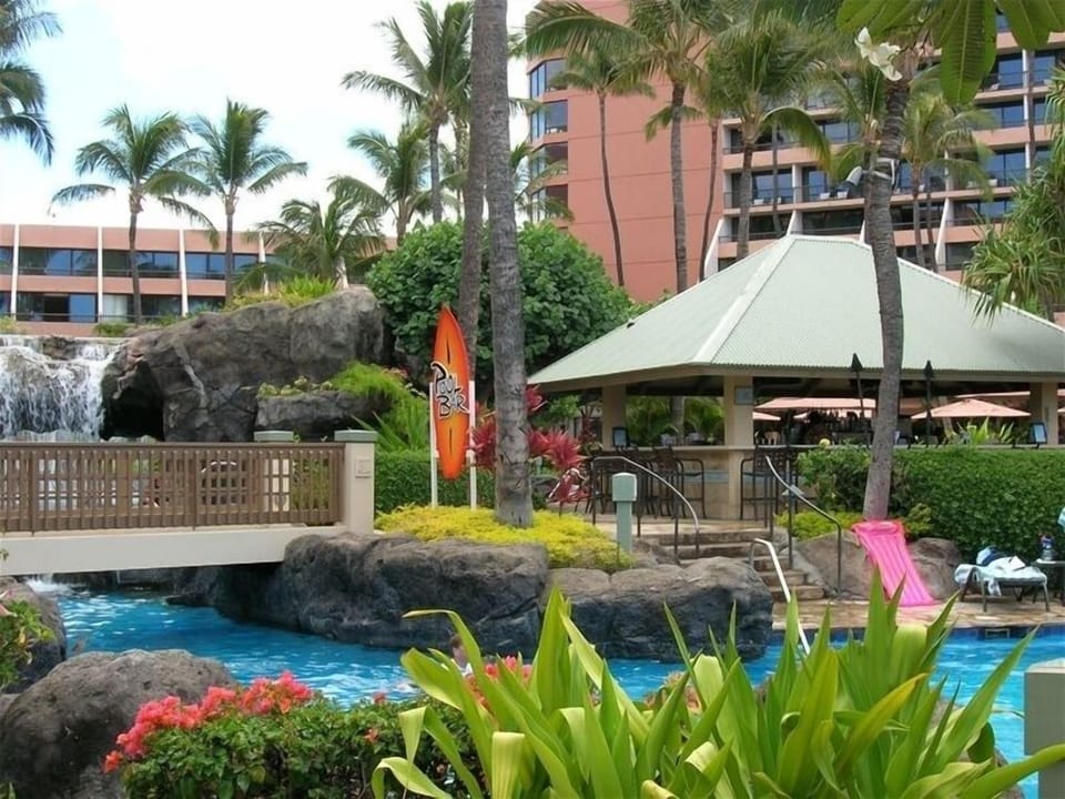 Pool bar with hot tubs adjacent