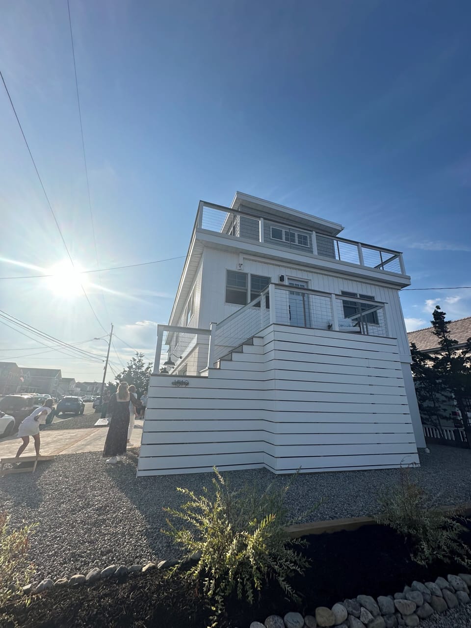 Your front private staircase leading to front door