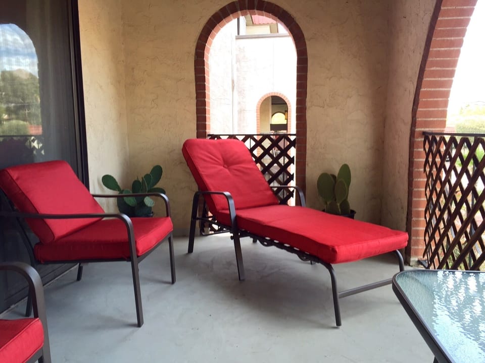 Sit back and relax on the balcony.