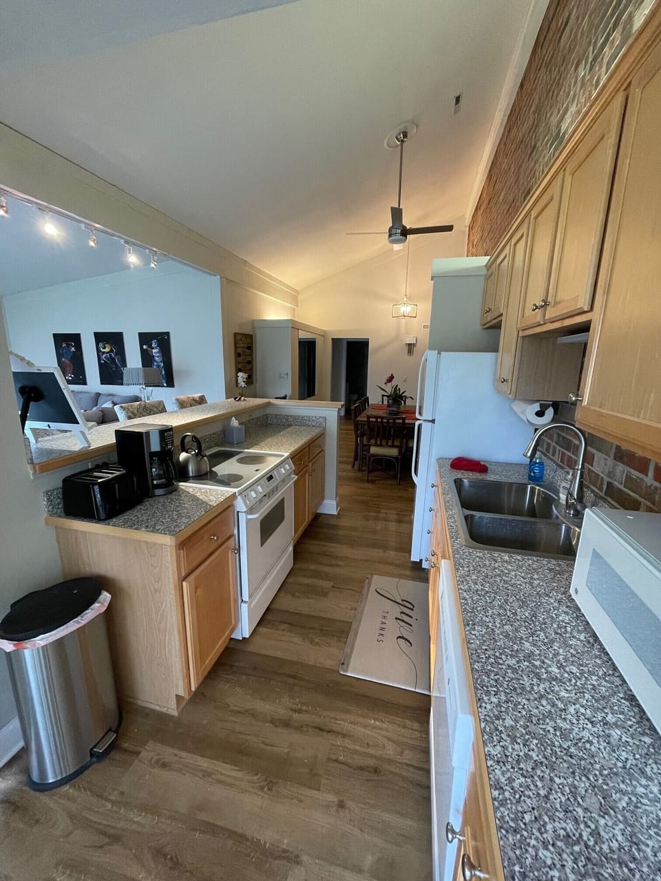 kitchen looking into dining area