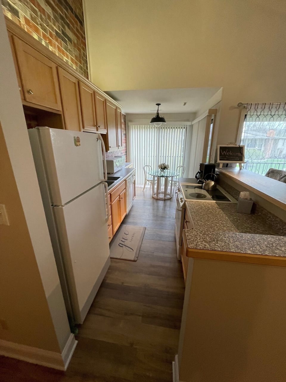 Kitchen view from dining area to kitchen