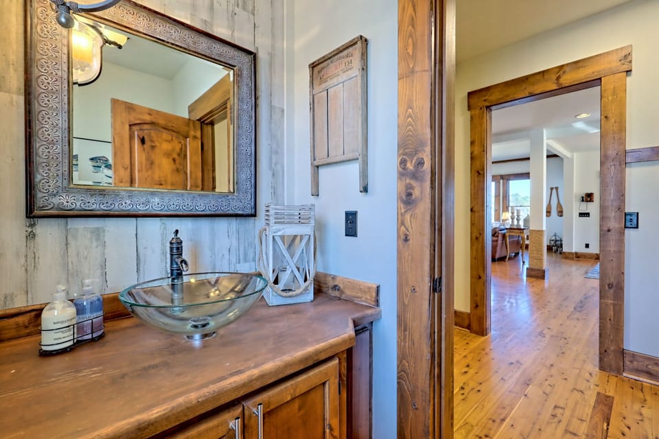 Powder bathroom off of the kitchen/living room