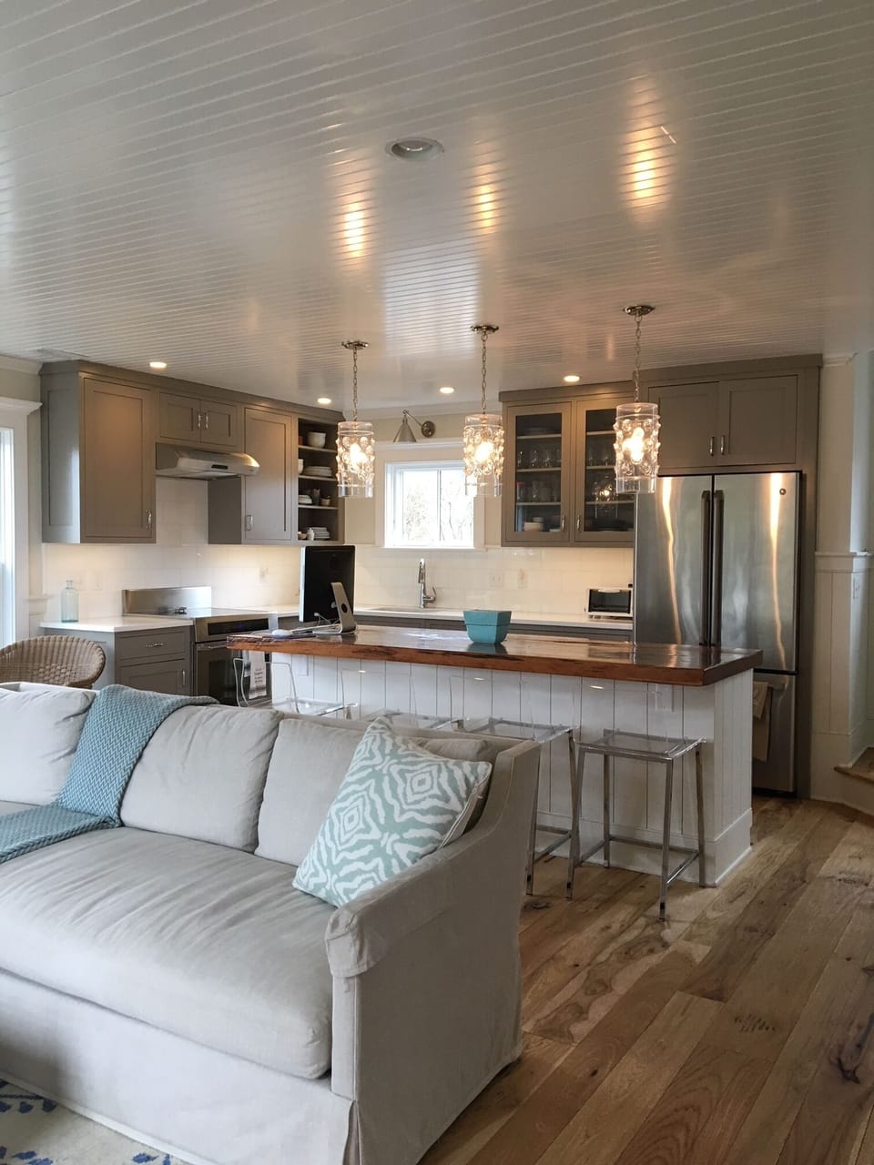living room and kitchen