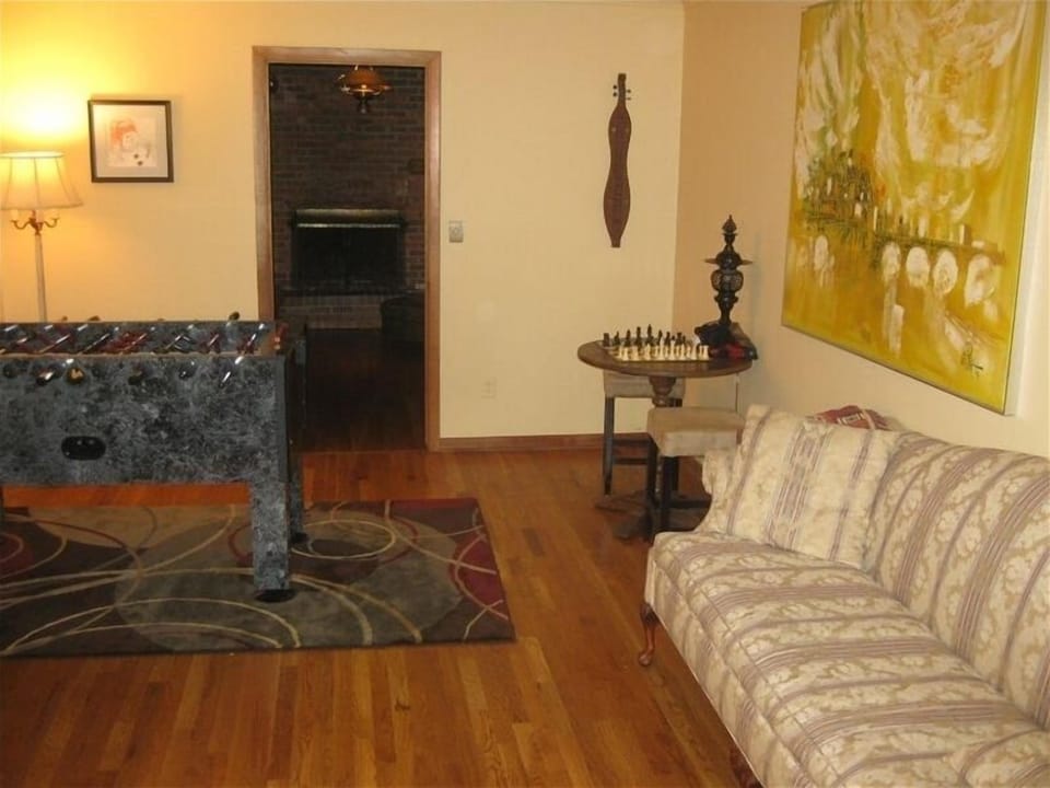 Foosball or chess, this room is great for privacy from the TV room.